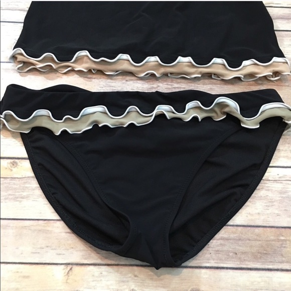 SOLD 34D Small Profile Tankini Underwire Swim Suit - Picture 5 of 8